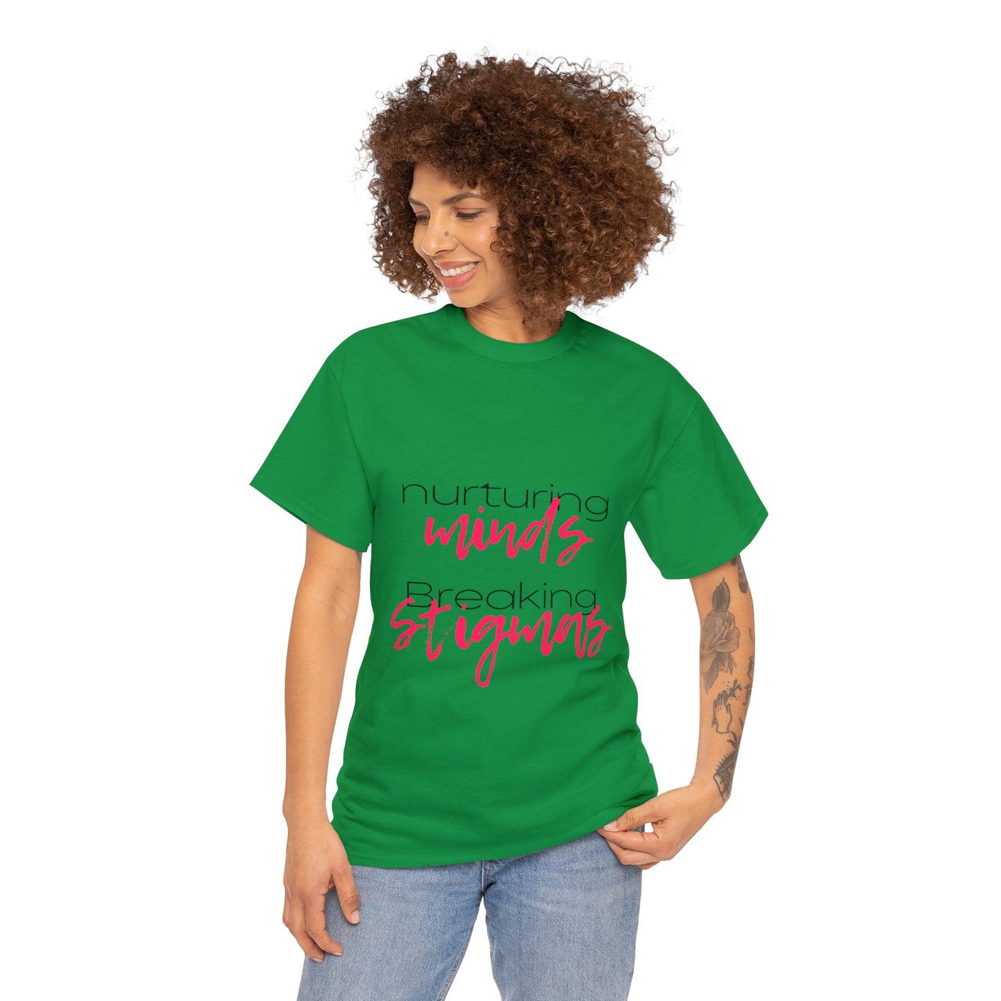 Unisex Heavy Cotton Tee - Nurturing Minds, Breaking Stigmas