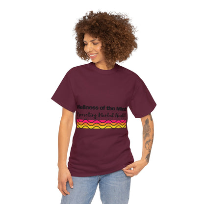 Unisex Heavy Cotton Tee - Wellness of the Mind: Promoting Mental Health