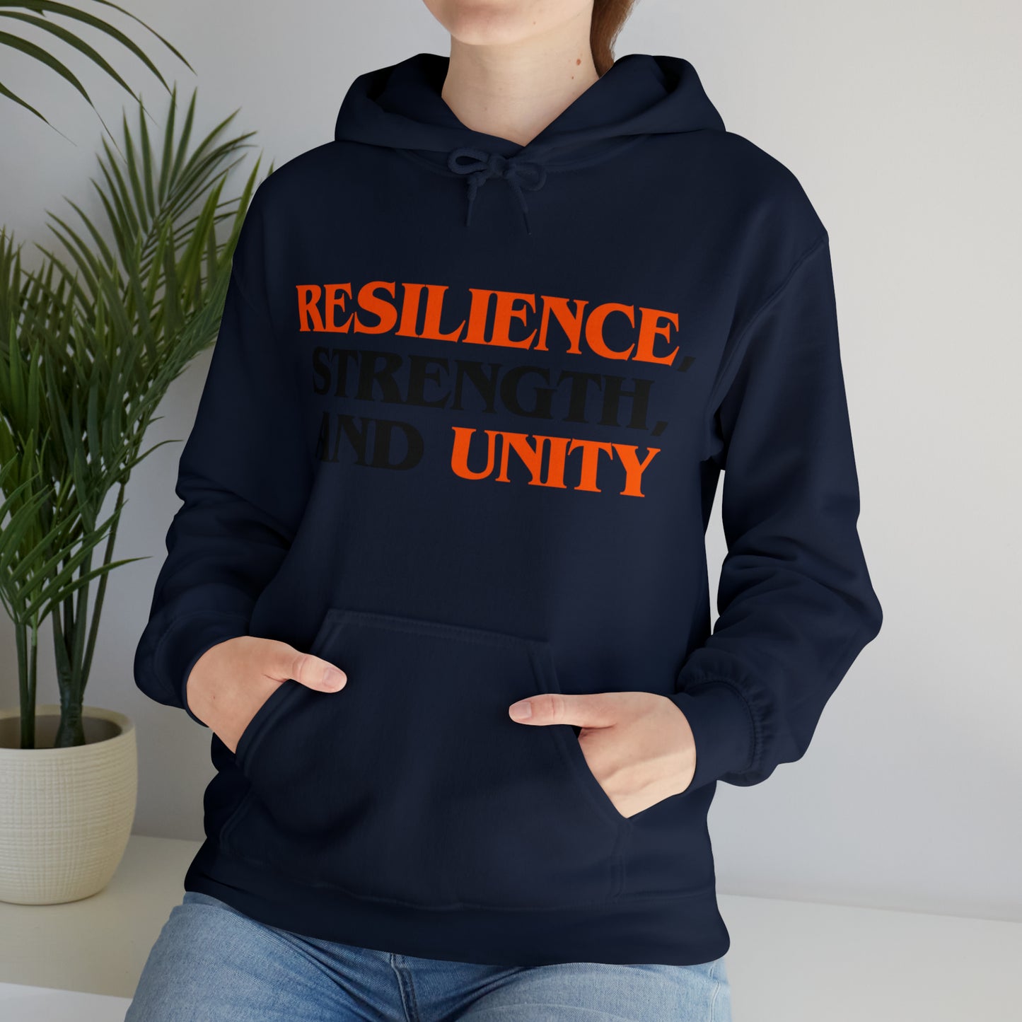 Unisex Hooded Sweatshirt - Resilience, Strength, and Unity