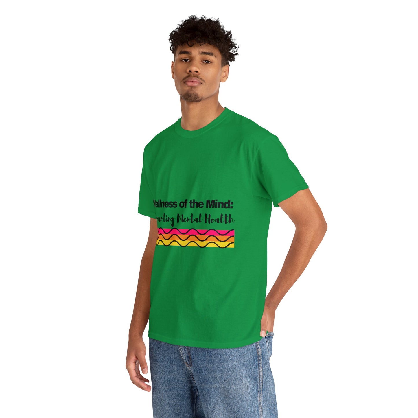 Unisex Heavy Cotton Tee - Wellness of the Mind: Promoting Mental Health