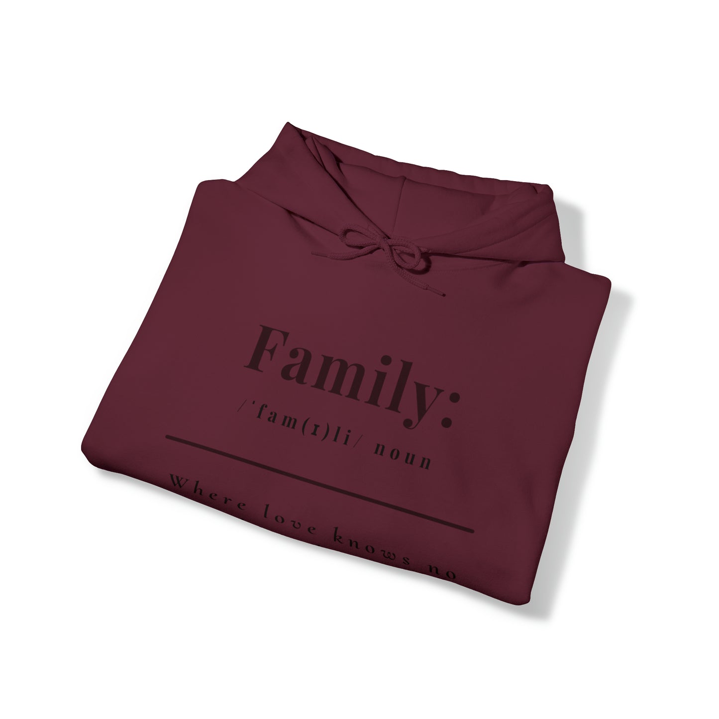 Unisex Hooded Sweatshirt - Family: Where Love Knows No Boundaries