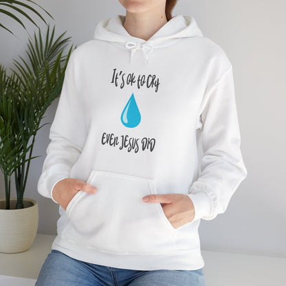 Unisex Hooded Sweatshirt - It’s okay to cry. Even Jesus did!