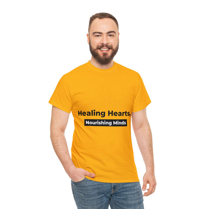 Unisex Heavy Cotton Tee - Healing Hearts, Nourishing Minds