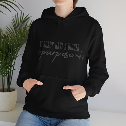 Unisex Hooded Sweatshirt - My scars serve a bigger purpose