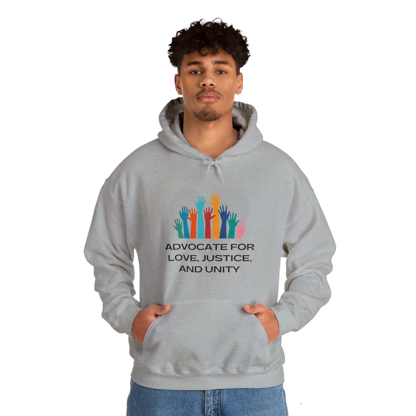 Unisex Hooded Sweatshirt - Advocate for Love, Justice, and Unity