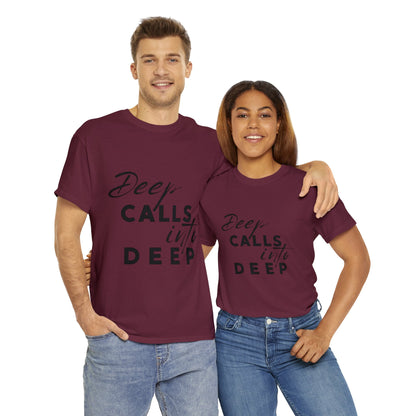 Unisex Heavy Cotton Tee - Deep calls into deep