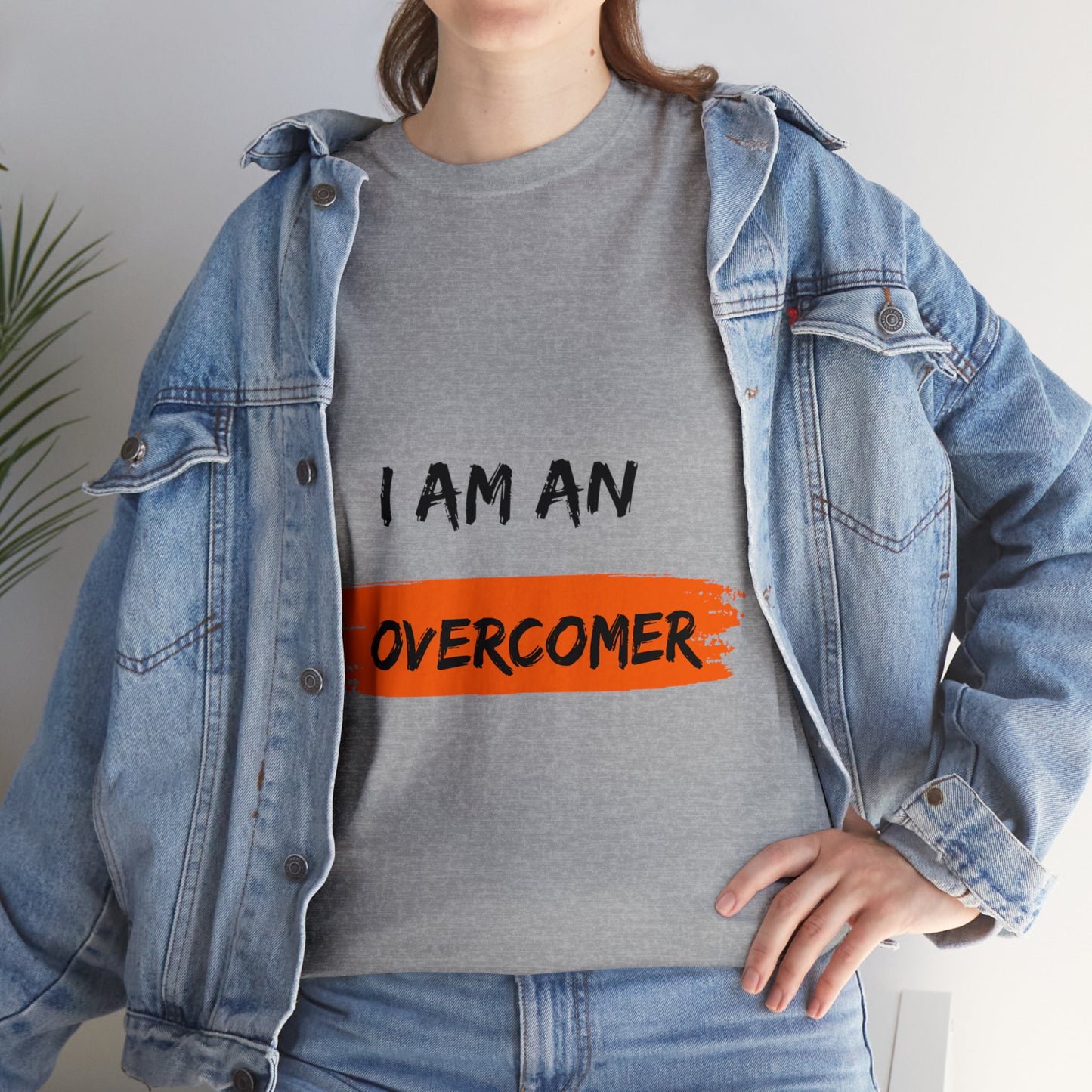 Unisex Heavy Cotton Tee -  I am an overcomer