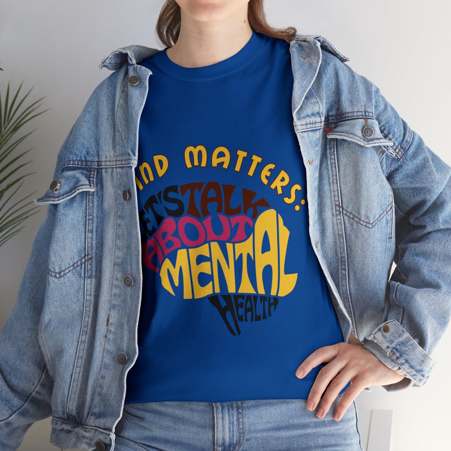 Unisex Heavy Cotton Tee - Mind Matters: Let's Talk About Mental Health