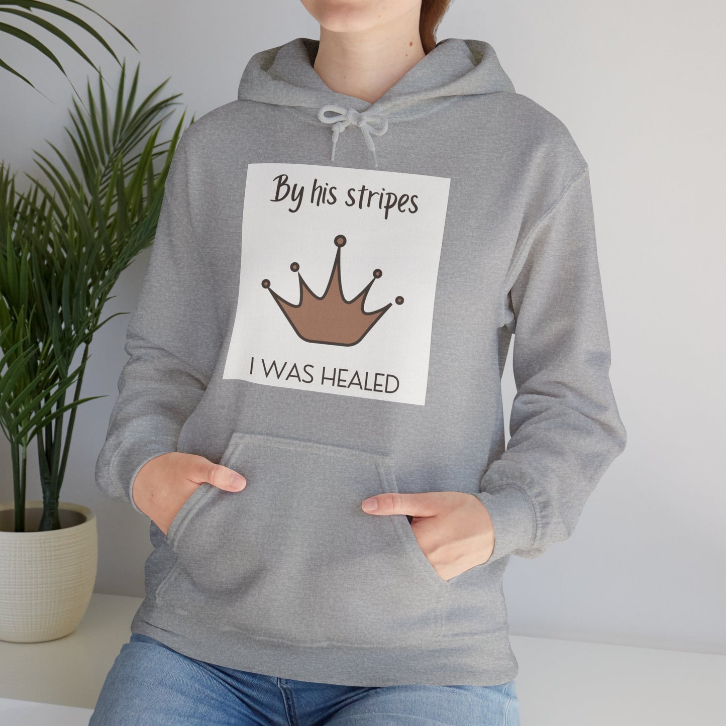 Unisex Hooded Sweatshirt - By His stripes I was healed