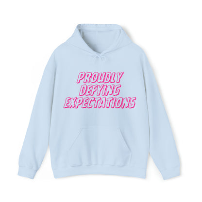 Unisex Hooded Sweatshirt - Proudly Defying Expectations