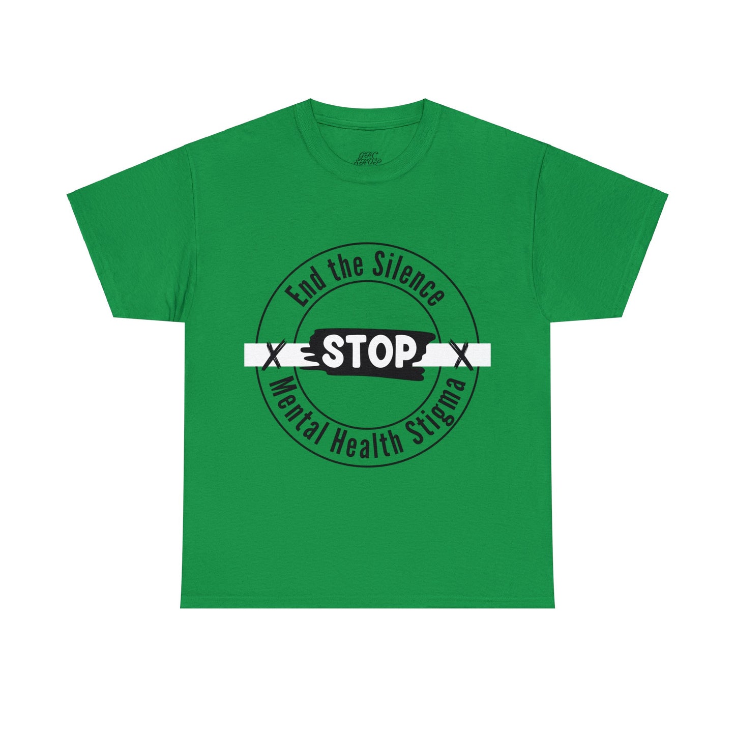 Unisex Heavy Cotton Tee - End the Silence, STOP Mental Health Stigma