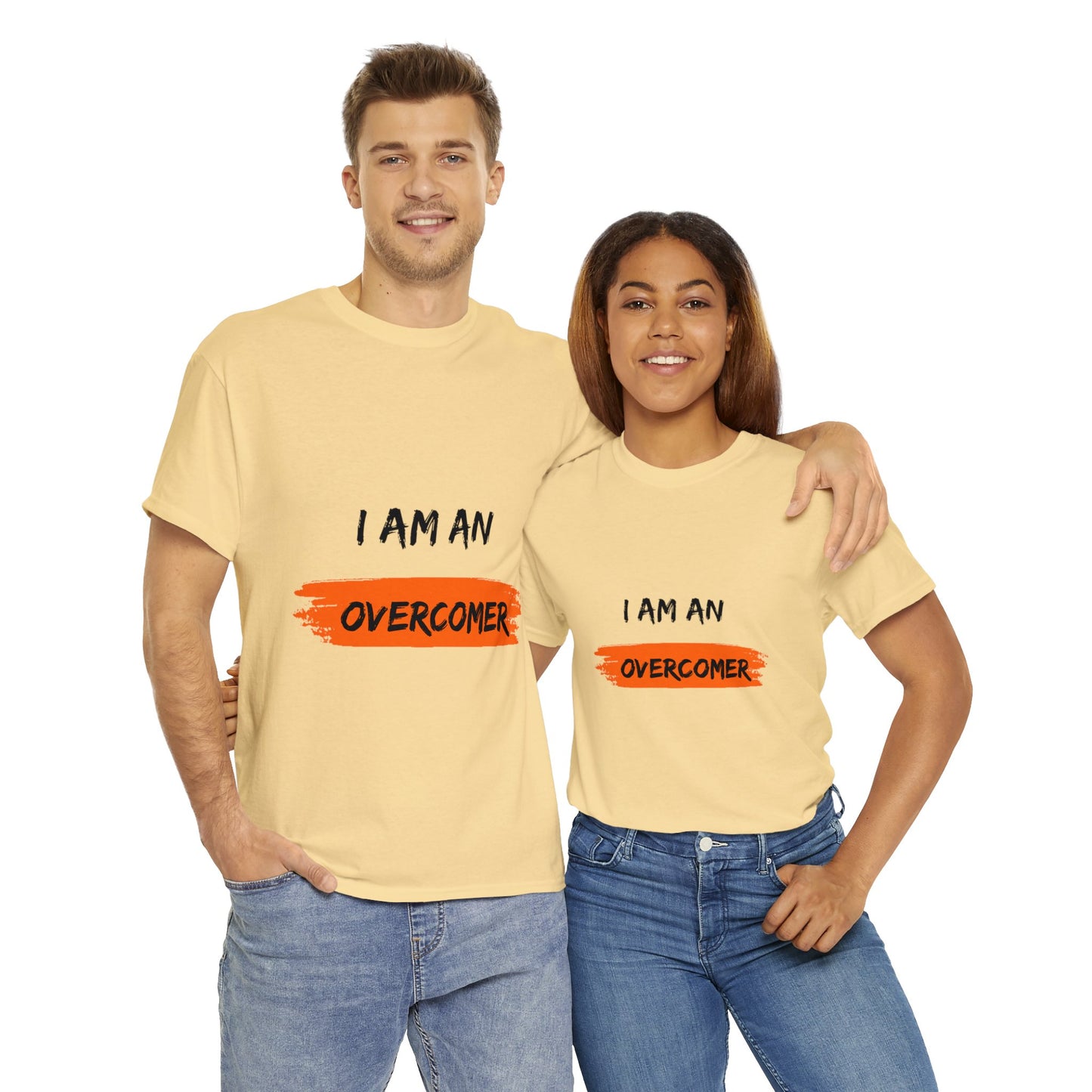 Unisex Heavy Cotton Tee -  I am an overcomer