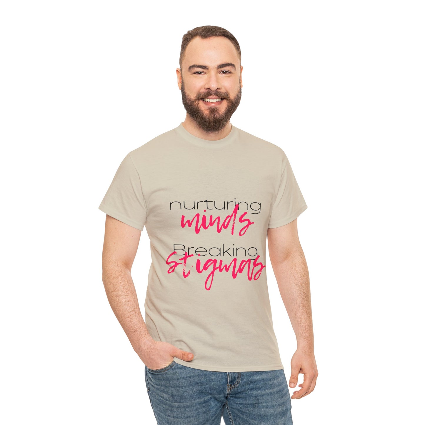 Unisex Heavy Cotton Tee - Nurturing Minds, Breaking Stigmas