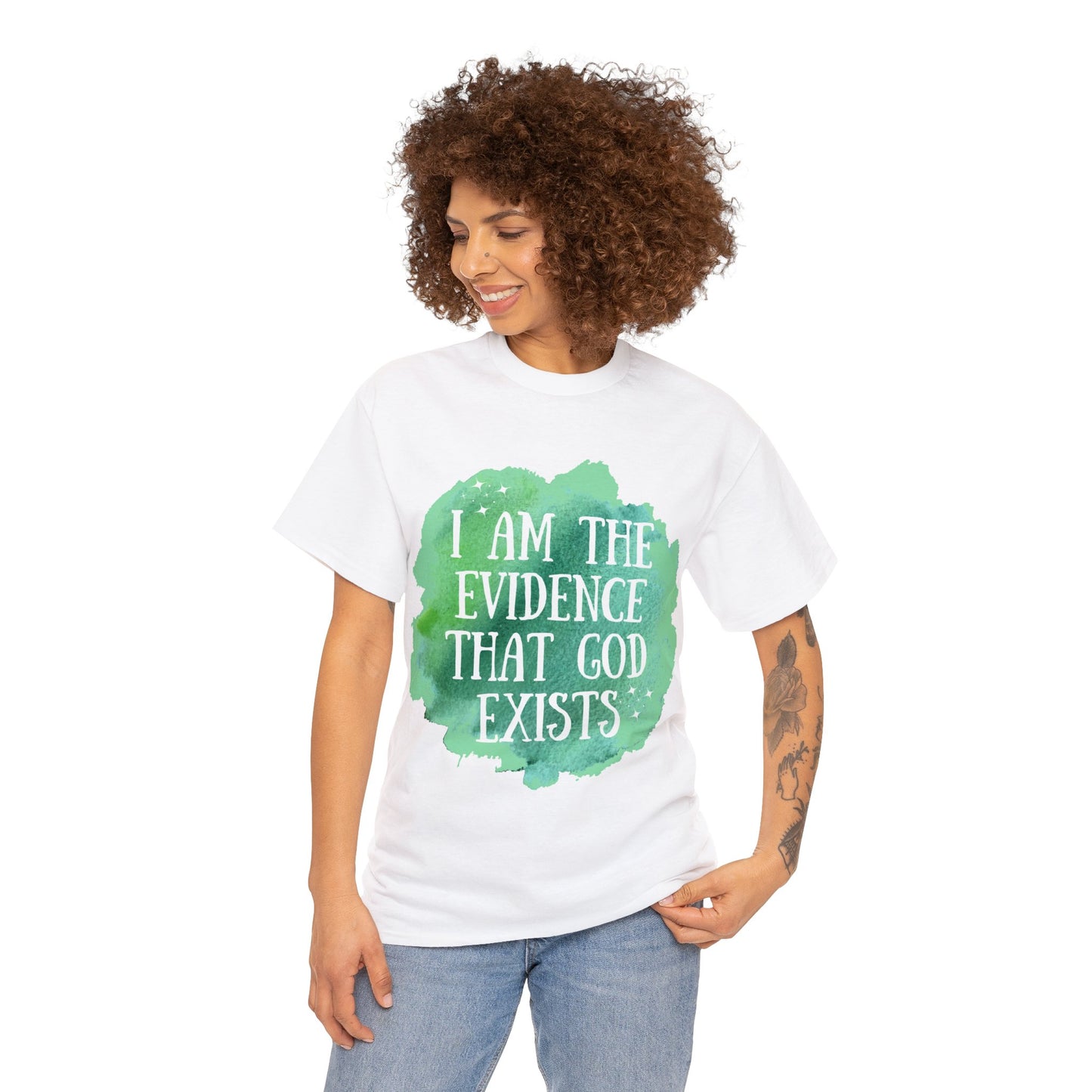 Unisex Heavy Cotton Tee - I am the evidence that God exists