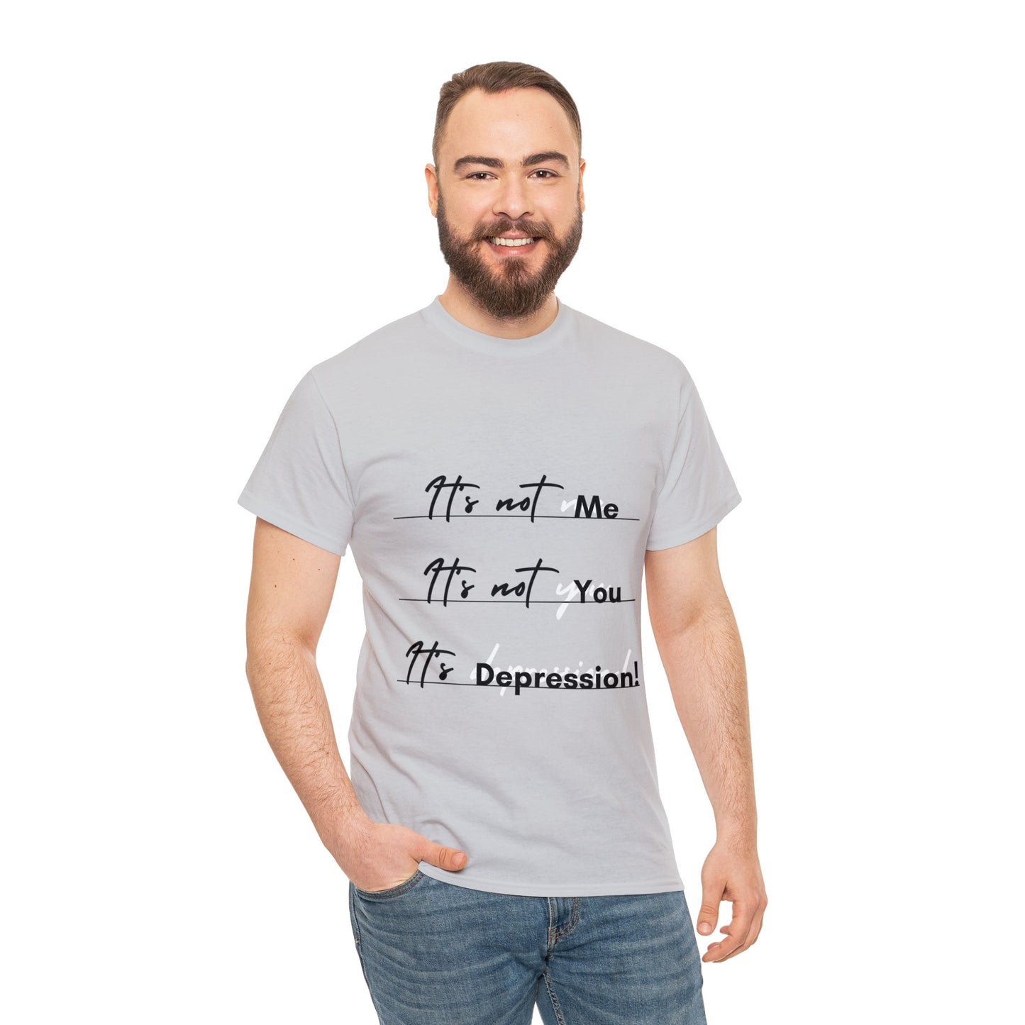 Unisex Heavy Cotton Tee - It’s not me. It’s not you. It’s depression!