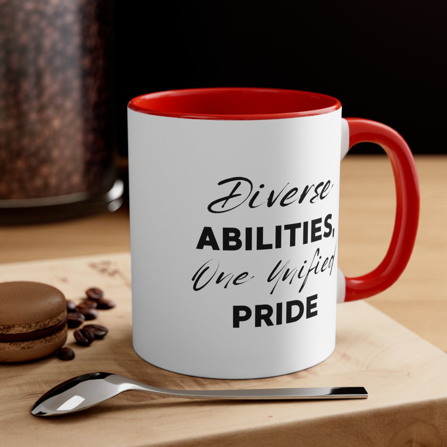 Accent Coffee Mug - Diverse Abilities, One Unified Pride