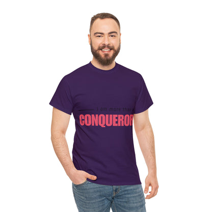 Unisex Heavy Cotton Tee - I am more than a conqueror