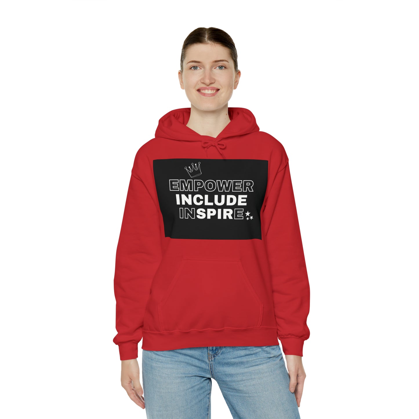 Unisex Hooded Sweatshirt - Empower, Include, Inspire