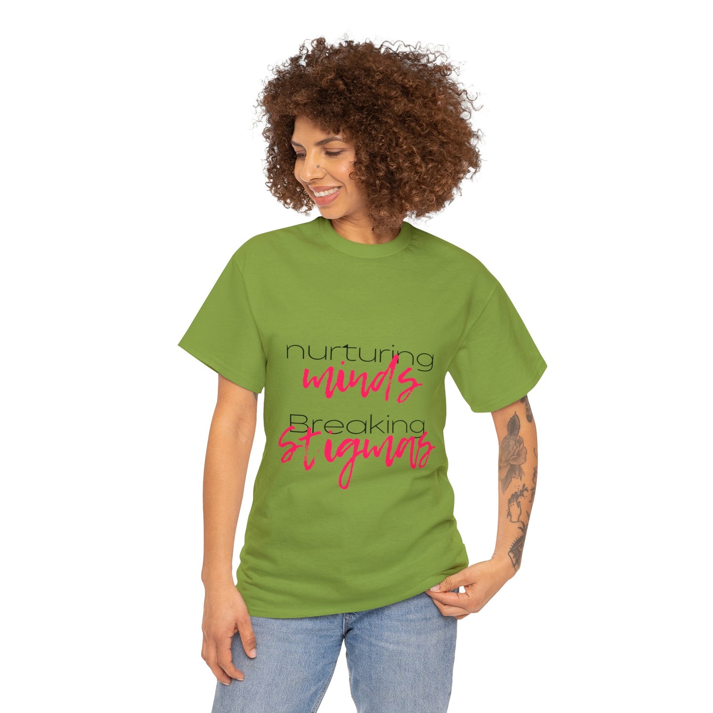 Unisex Heavy Cotton Tee - Nurturing Minds, Breaking Stigmas