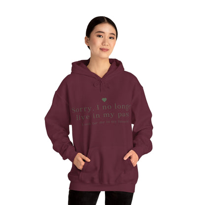 Unisex Hooded Sweatshirt - Sorry, I no longer live in my past. Look for me in my future!