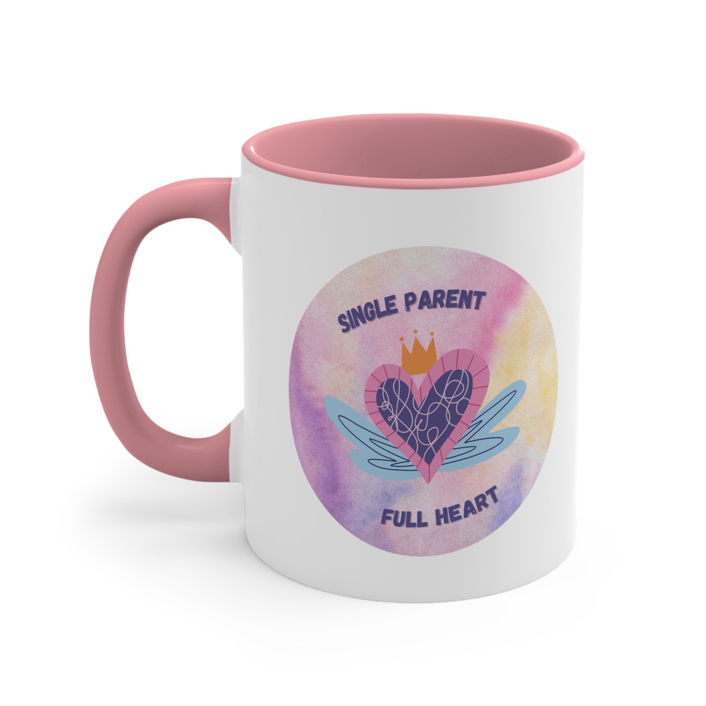 Accent Coffee Mug - Single Parent, Full Heart