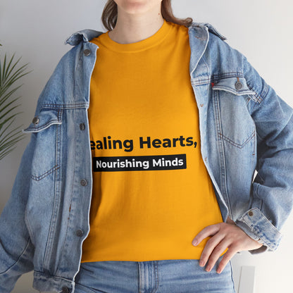 Unisex Heavy Cotton Tee - Healing Hearts, Nourishing Minds