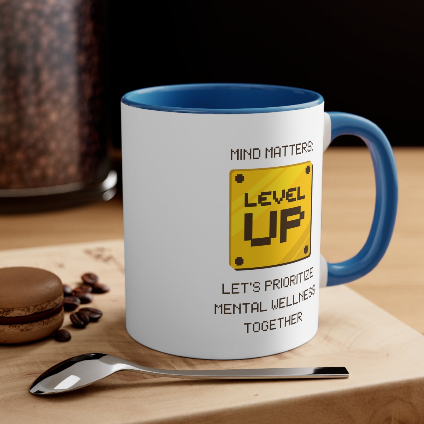 Accent Coffee Mug - Mind Matters: Let's Prioritize Mental Wellness Together