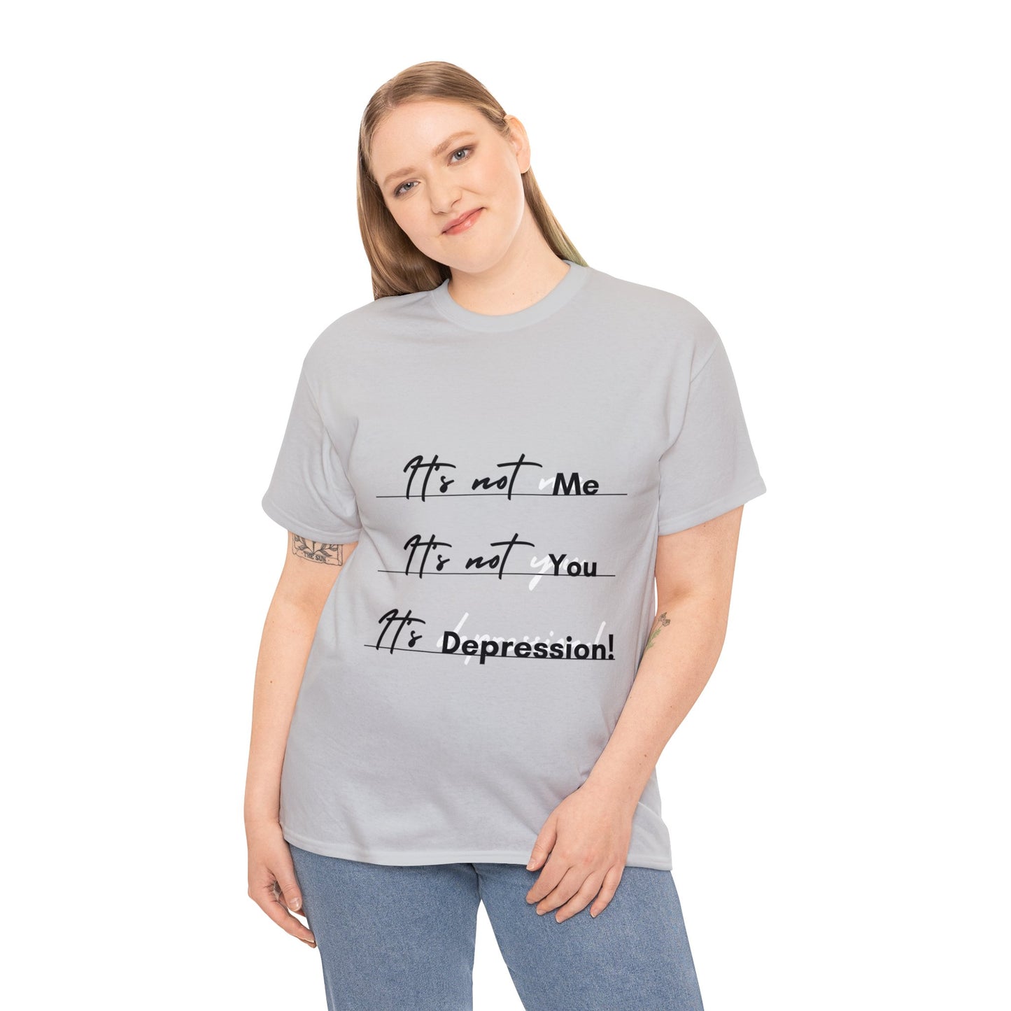 Unisex Heavy Cotton Tee - It’s not me. It’s not you. It’s depression!