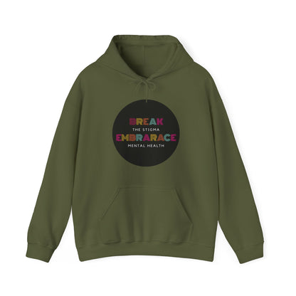 Unisex Hooded Sweatshirt - Break the Stigma, Embrace Mental Health