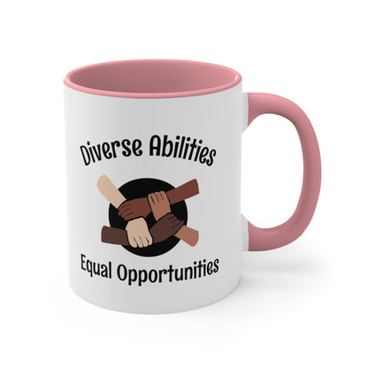 Accent Coffee Mug - Diverse Abilities, Equal Opportunities