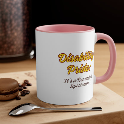 Accent Coffee Mug - Disability Pride: It's a Beautiful Spectrum