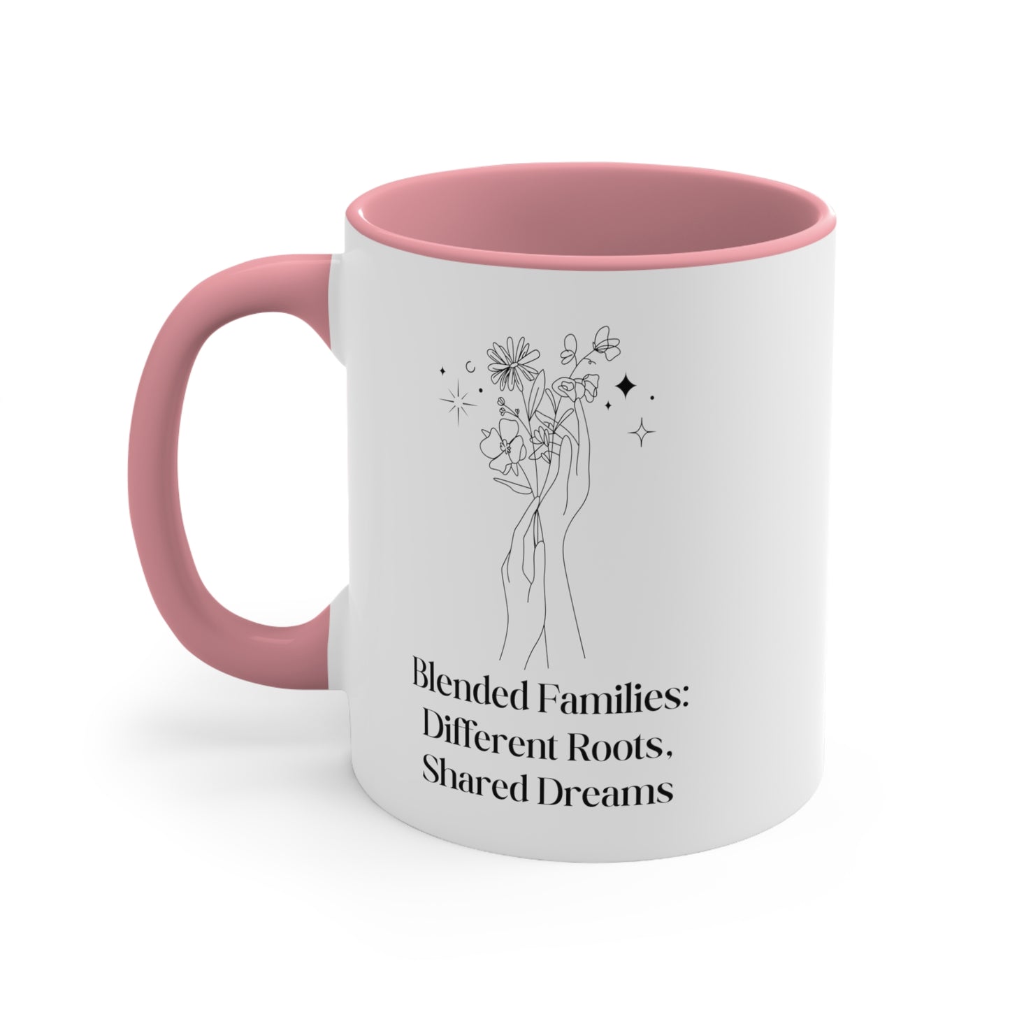 Accent Coffee Mug - Blended Families: Different Roots, Shared Dreams