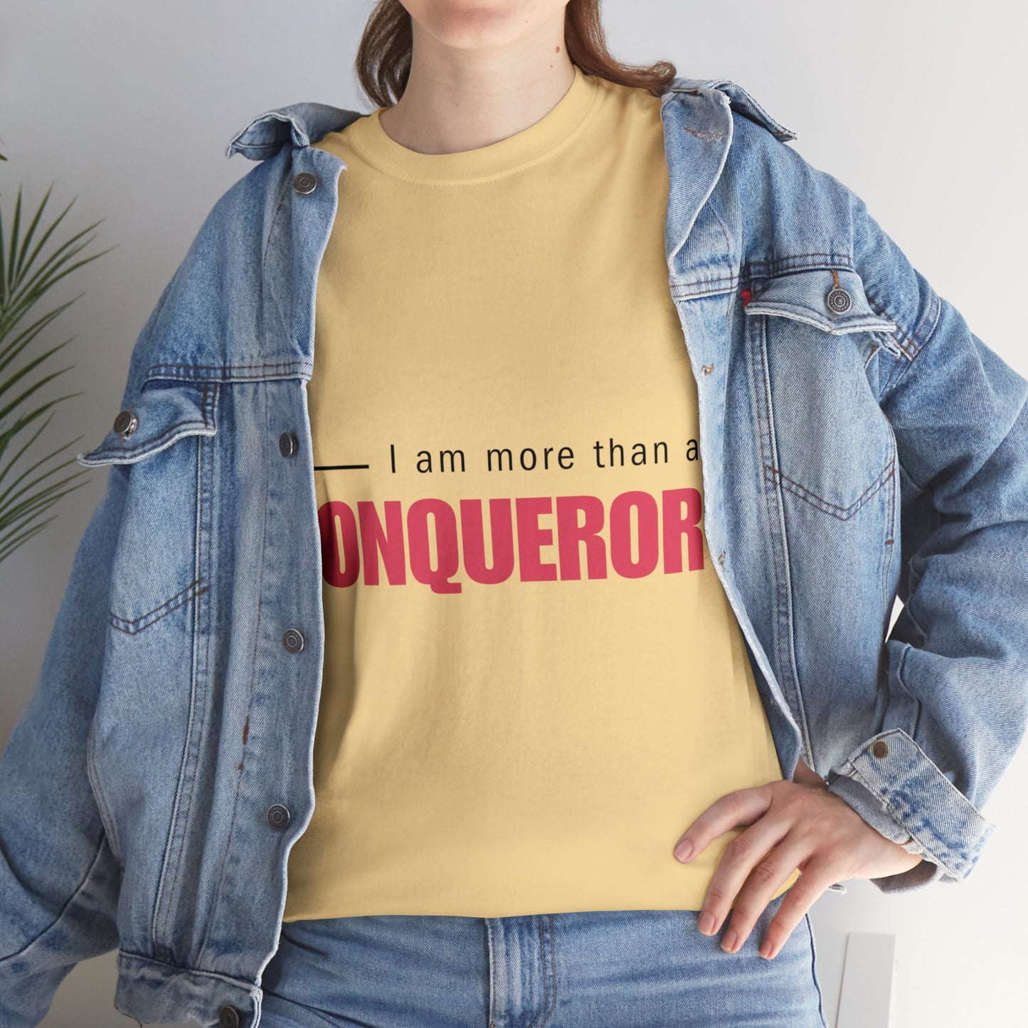 Unisex Heavy Cotton Tee - I am more than a conqueror