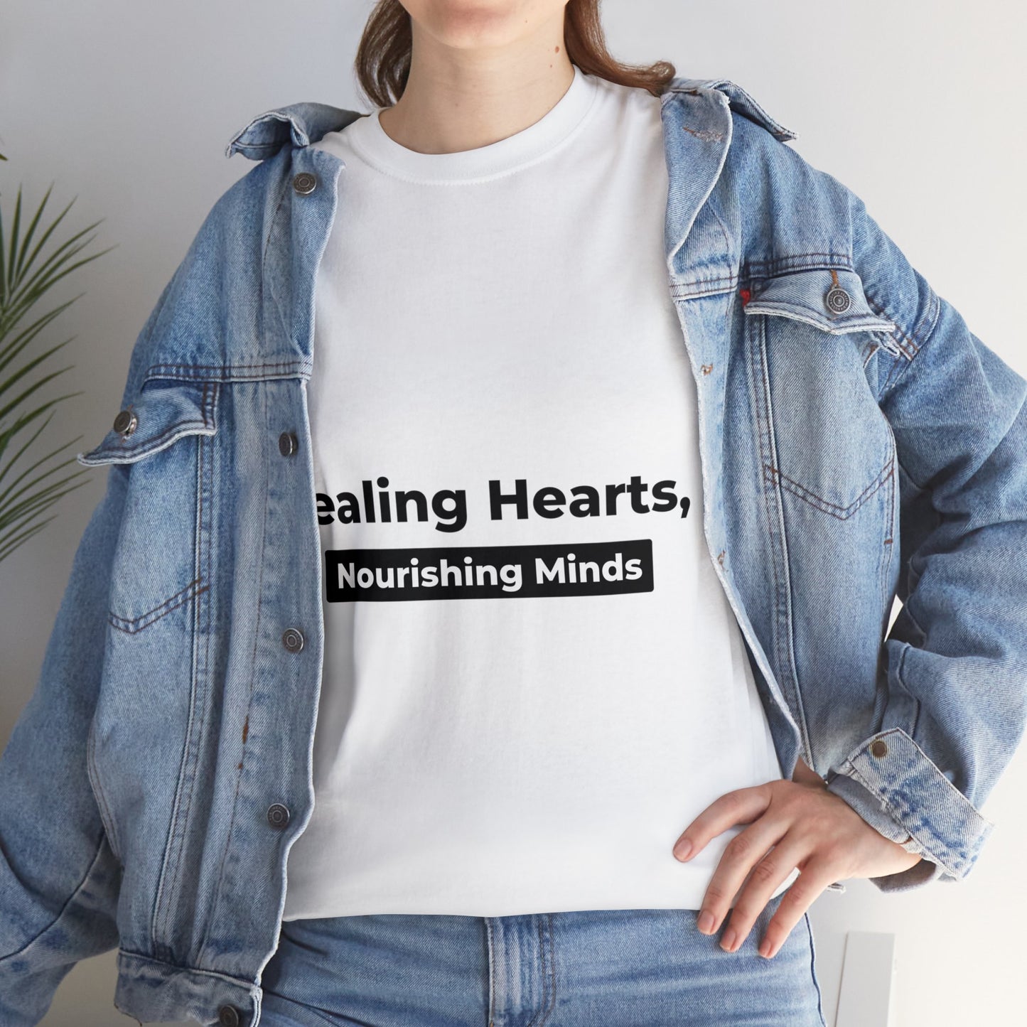 Unisex Heavy Cotton Tee - Healing Hearts, Nourishing Minds