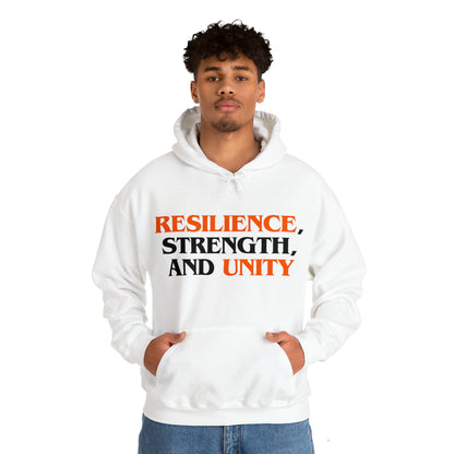 Unisex Hooded Sweatshirt - Resilience, Strength, and Unity