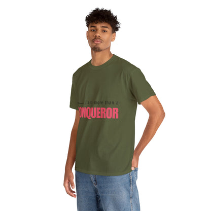 Unisex Heavy Cotton Tee - I am more than a conqueror